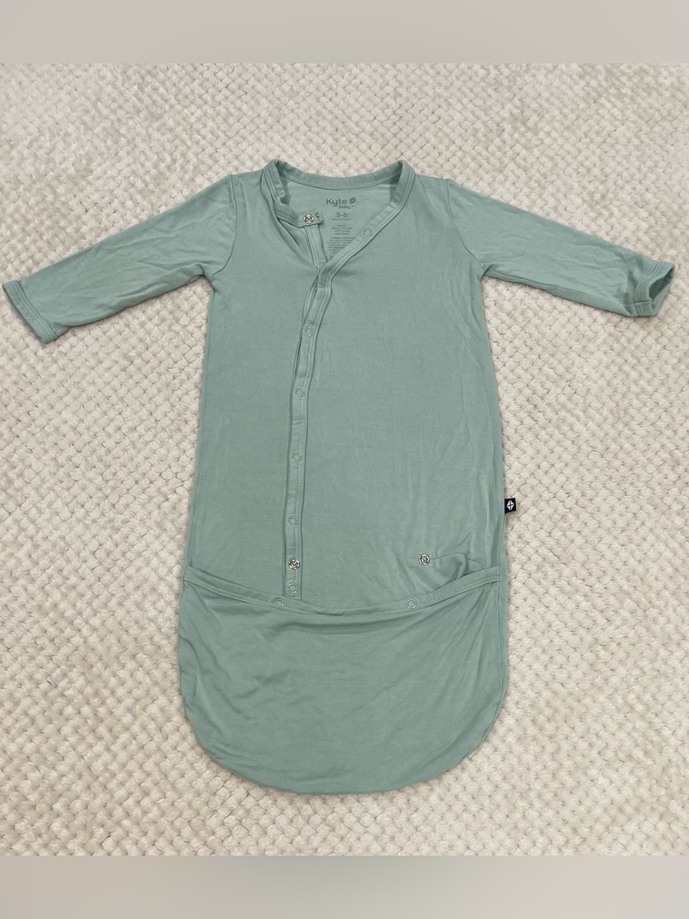 Kyte Baby Bamboo Bundler Gown Sage Green 3-6 Months